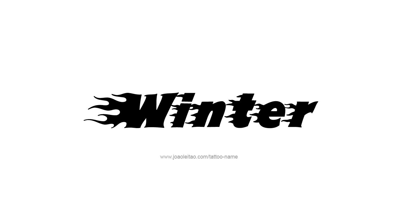 Tattoo Design Season Name Winter  