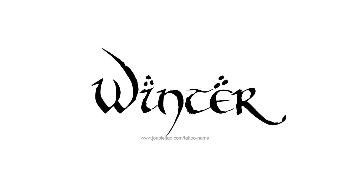 Tattoo Design Season Name Winter  