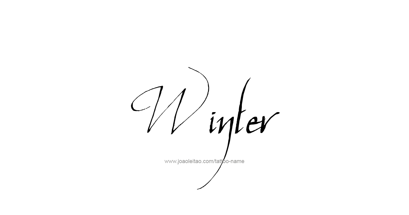 Tattoo Design Season Name Winter  