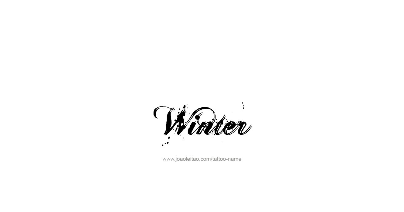 Tattoo Design Season Name Winter  