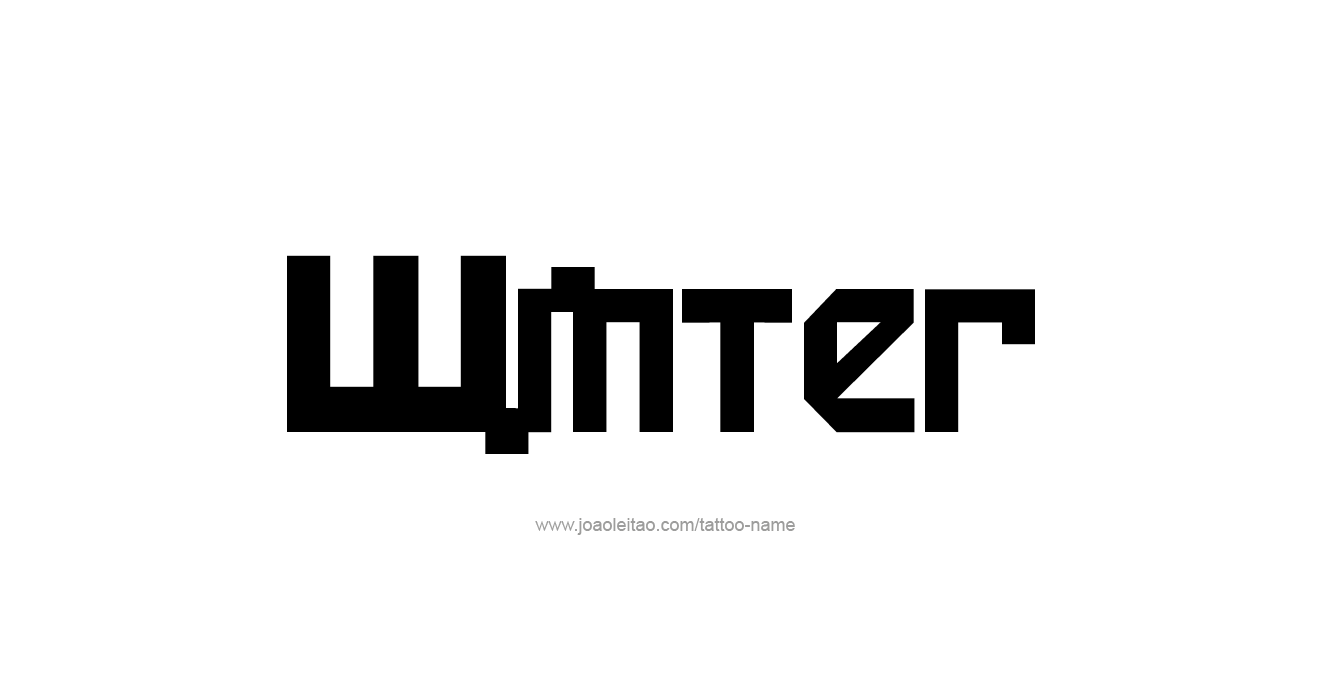 Tattoo Design Season Name Winter  