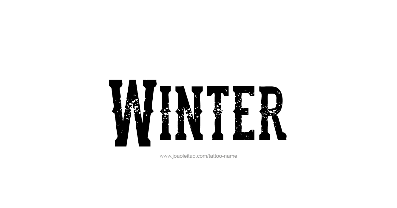 Tattoo Design Season Name Winter  