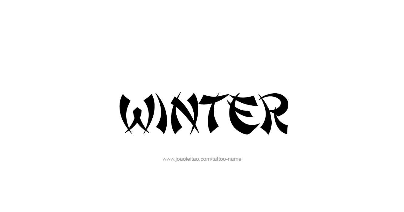 Tattoo Design Season Name Winter  