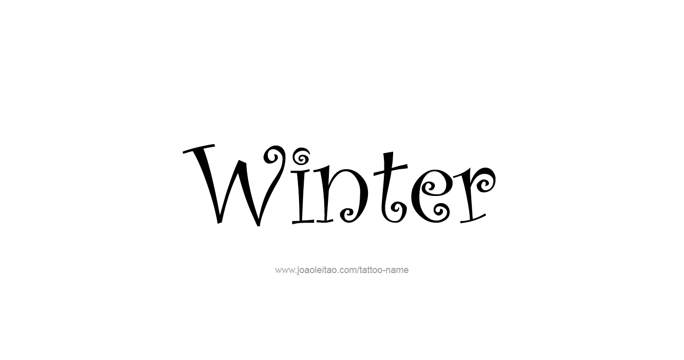 Tattoo Design Season Name Winter  