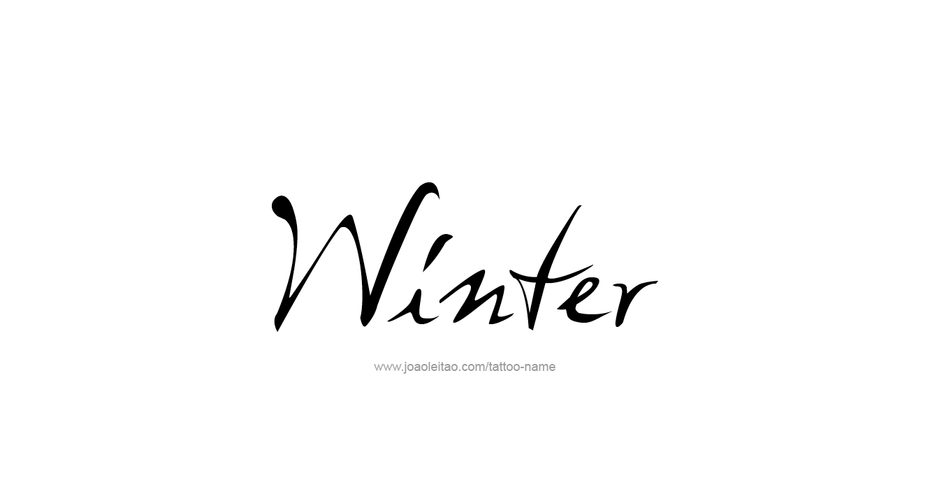 Tattoo Design Season Name Winter  