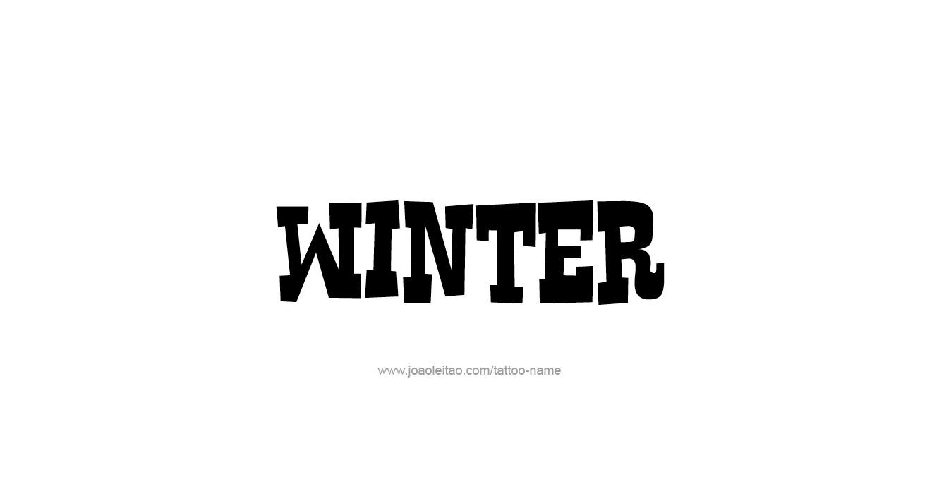 Tattoo Design Season Name Winter  