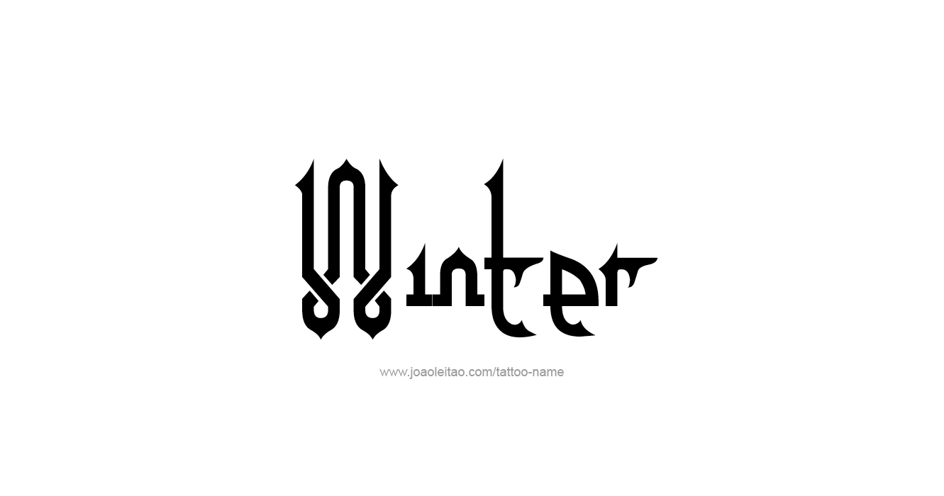 Tattoo Design Season Name Winter  