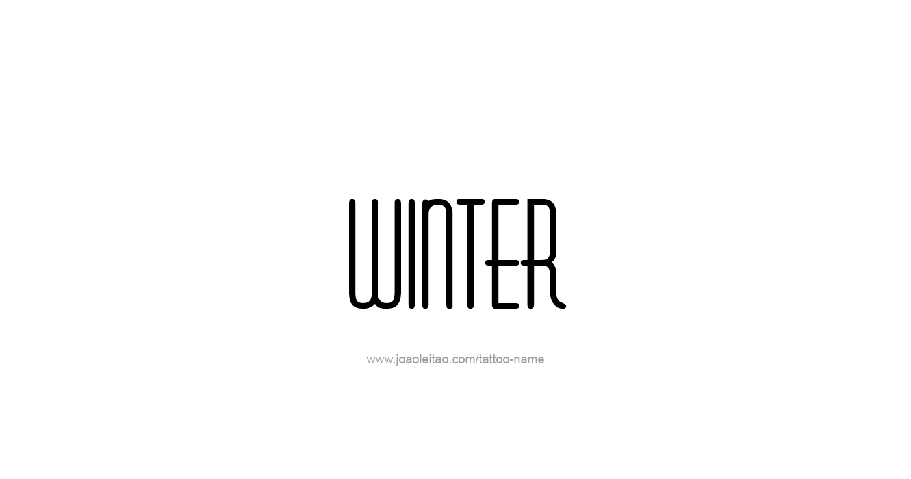 Tattoo Design Season Name Winter  