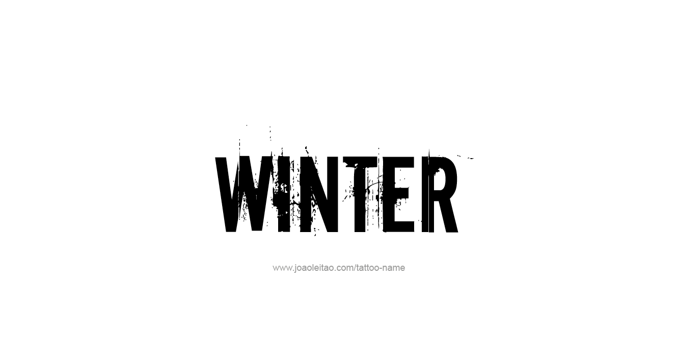 Tattoo Design Season Name Winter  