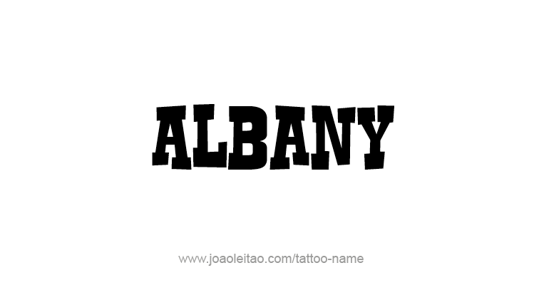 Tattoo Design USA Capital City Name Albany