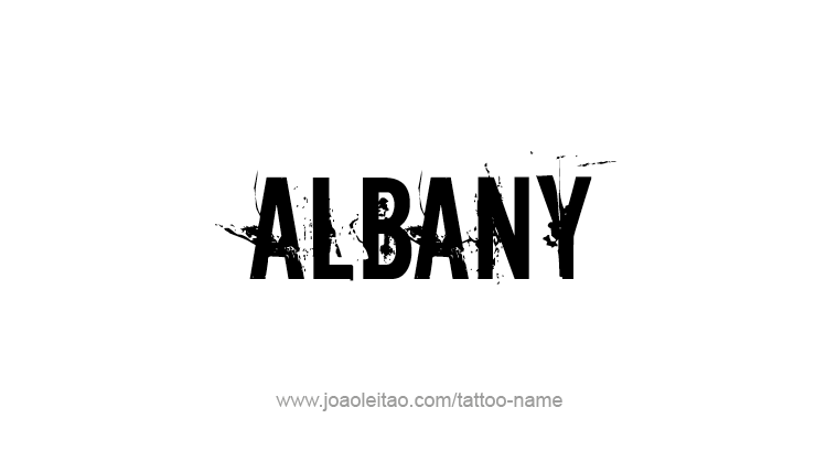 Tattoo Design USA Capital City Name Albany
