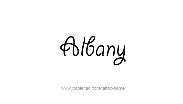 Tattoo Design USA Capital City Name Albany