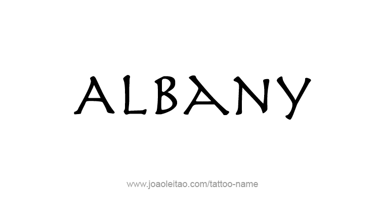 Tattoo Design USA Capital City Name Albany