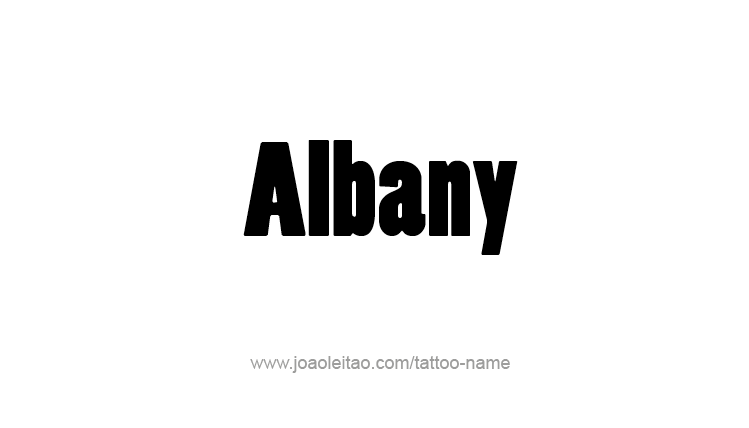 Tattoo Design USA Capital City Name Albany