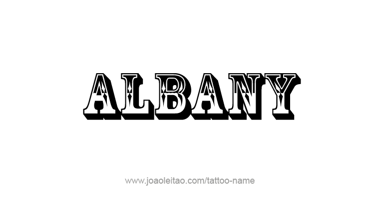 Tattoo Design USA Capital City Name Albany