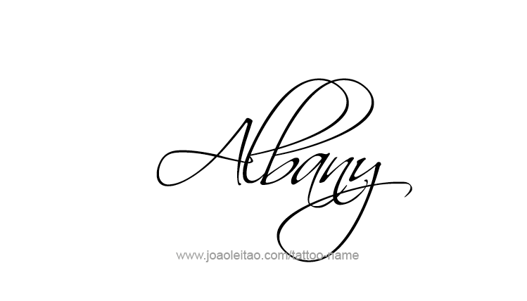 Tattoo Design USA Capital City Name Albany