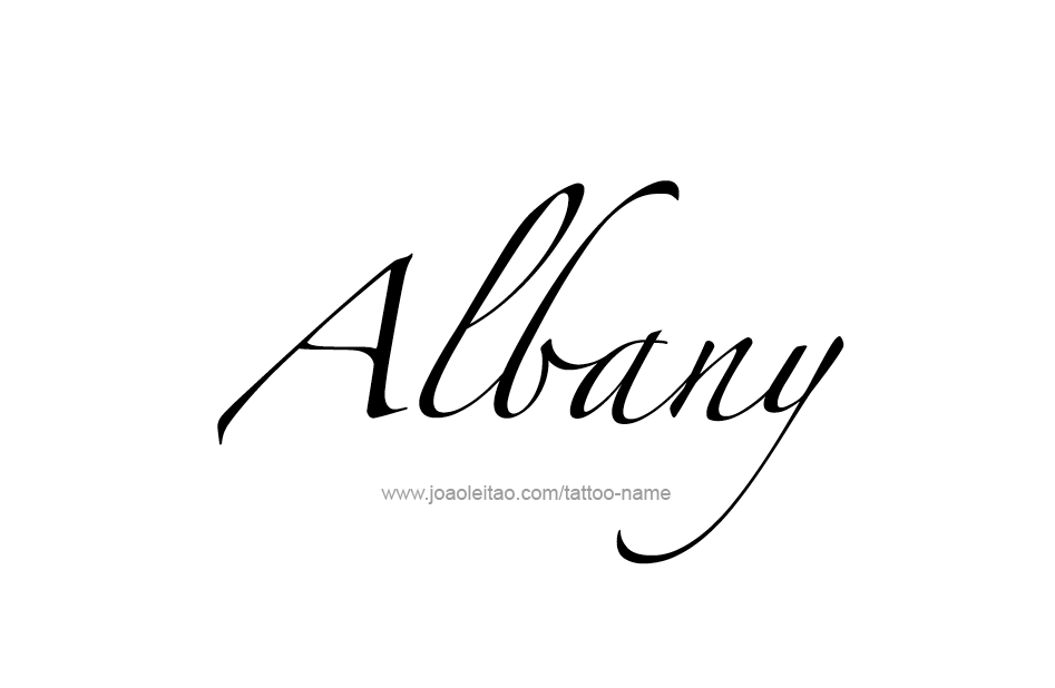 Tattoo Design USA Capital City Name Albany