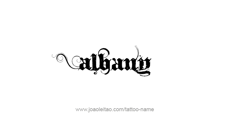 Tattoo Design USA Capital City Name Albany