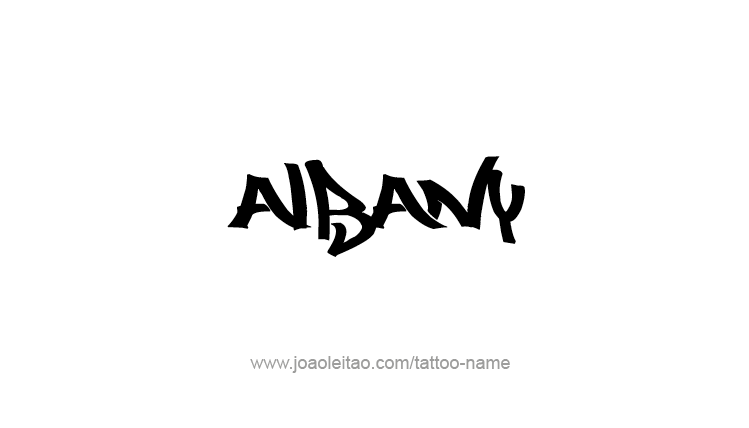 Tattoo Design USA Capital City Name Albany