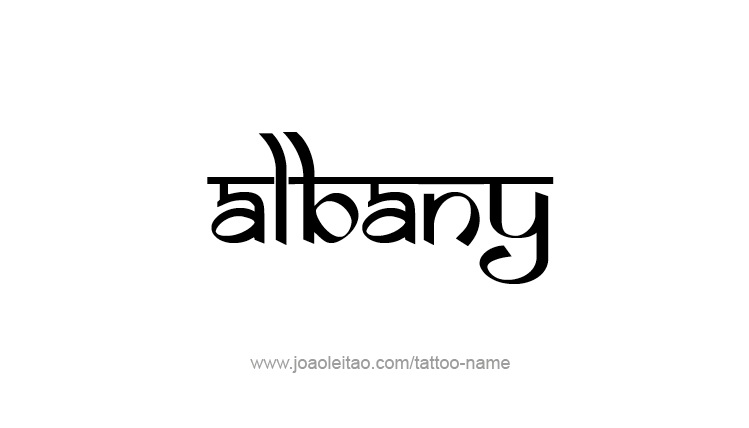 Tattoo Design USA Capital City Name Albany