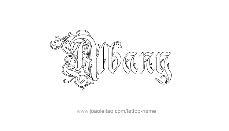 Tattoo Design USA Capital City Name Albany