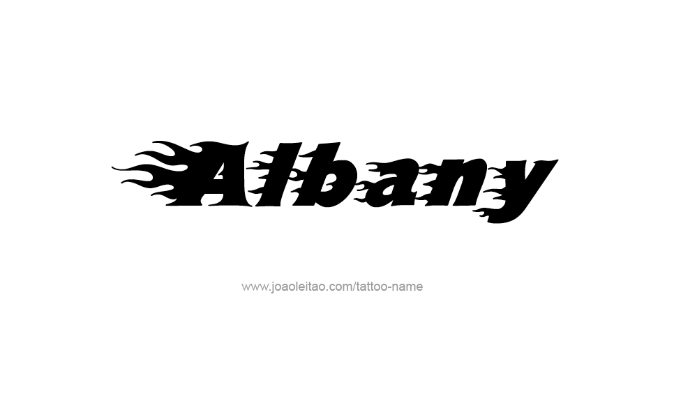 Tattoo Design USA Capital City Name Albany