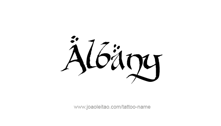 Tattoo Design USA Capital City Name Albany