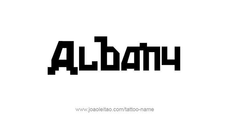 Tattoo Design USA Capital City Name Albany