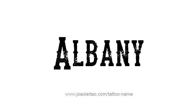 Tattoo Design USA Capital City Name Albany