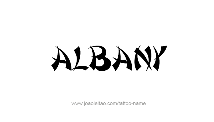 Tattoo Design USA Capital City Name Albany