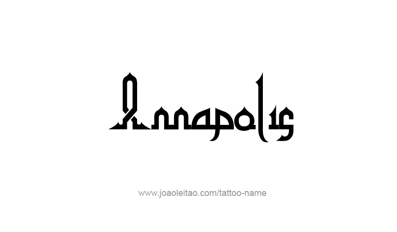 Tattoo Design USA Capital City Name Annapolis