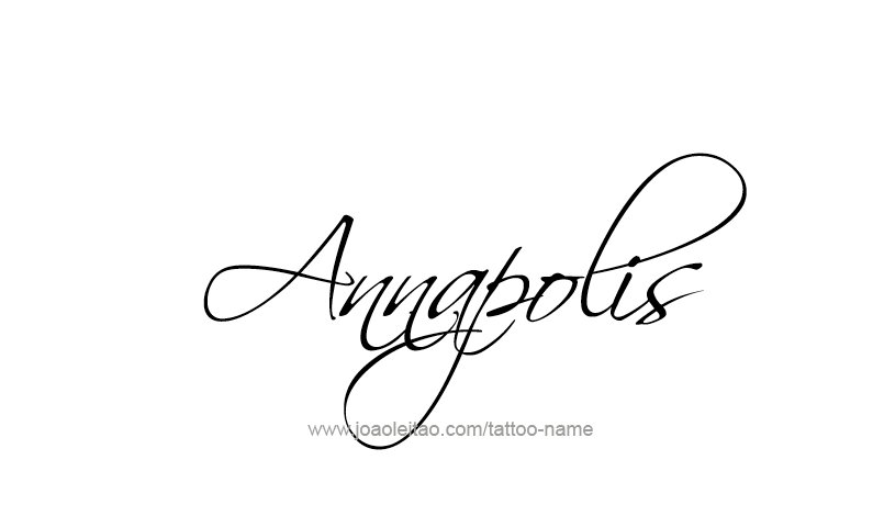 Tattoo Design USA Capital City Name Annapolis