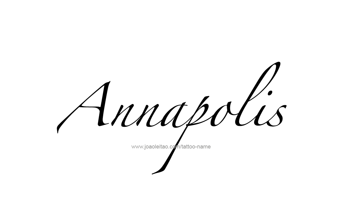 Tattoo Design USA Capital City Name Annapolis