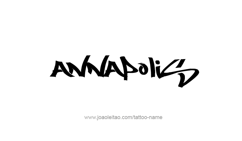 Tattoo Design USA Capital City Name Annapolis