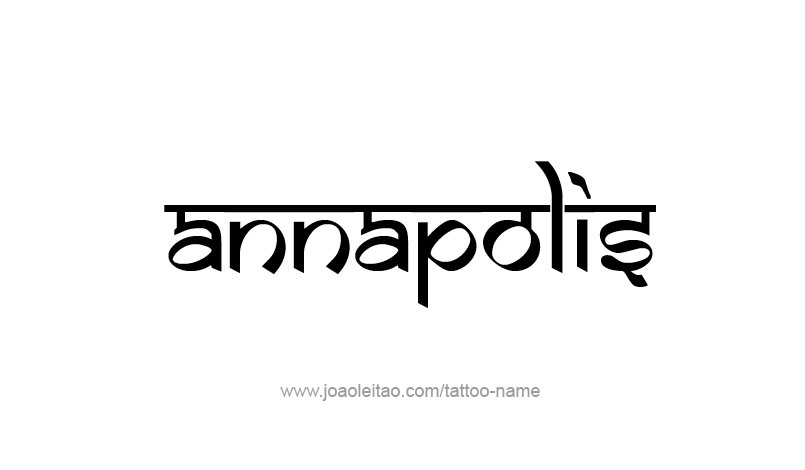 Tattoo Design USA Capital City Name Annapolis