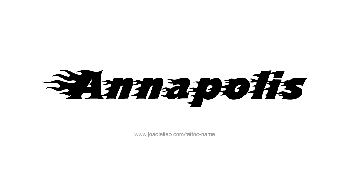 Tattoo Design USA Capital City Name Annapolis