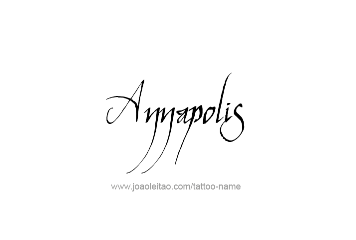 Tattoo Design USA Capital City Name Annapolis