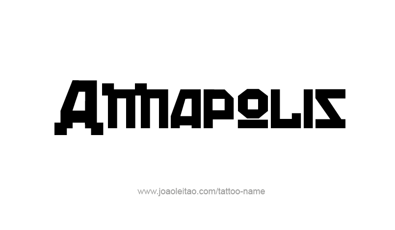 Tattoo Design USA Capital City Name Annapolis