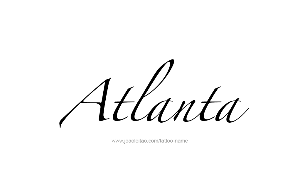 Tattoo Design USA Capital City Name Atlanta