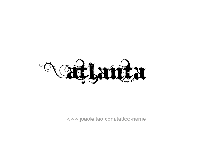 Tattoo Design USA Capital City Name Atlanta