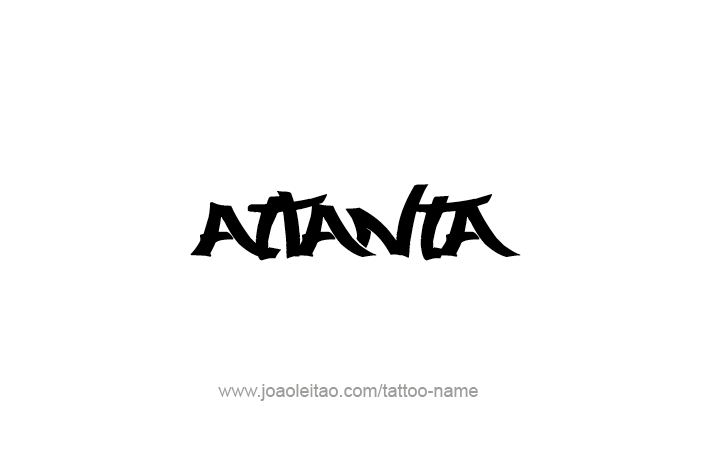 Tattoo Design USA Capital City Name Atlanta
