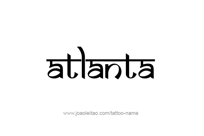 Tattoo Design USA Capital City Name Atlanta