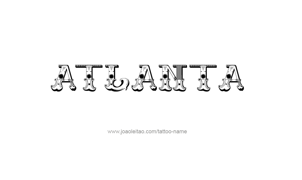 Tattoo Design USA Capital City Name Atlanta