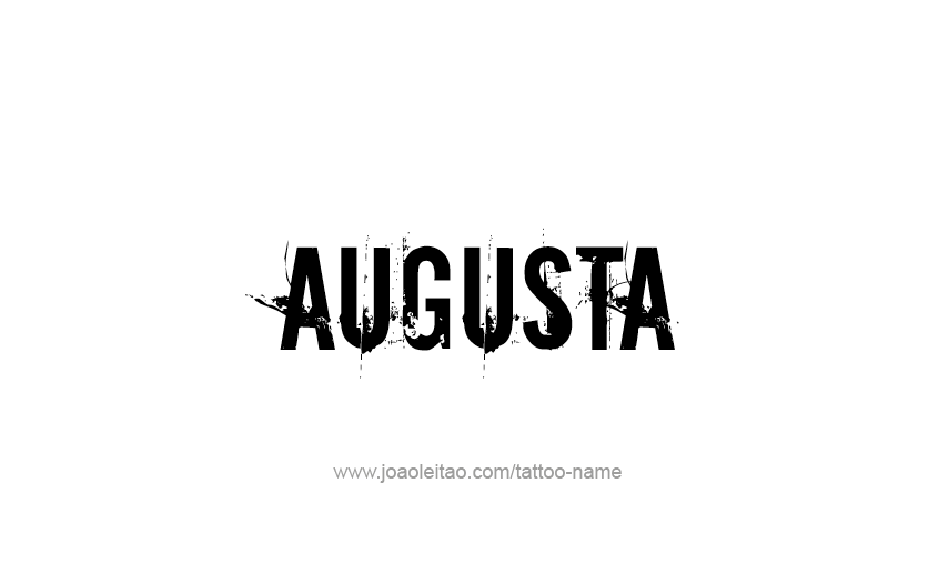 Tattoo Design USA Capital City Name Augusta