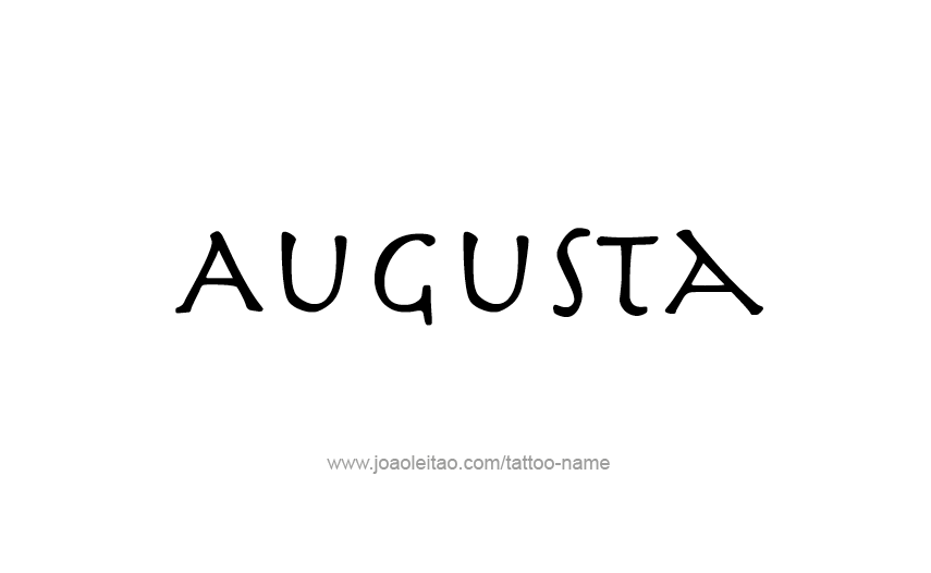 Tattoo Design USA Capital City Name Augusta