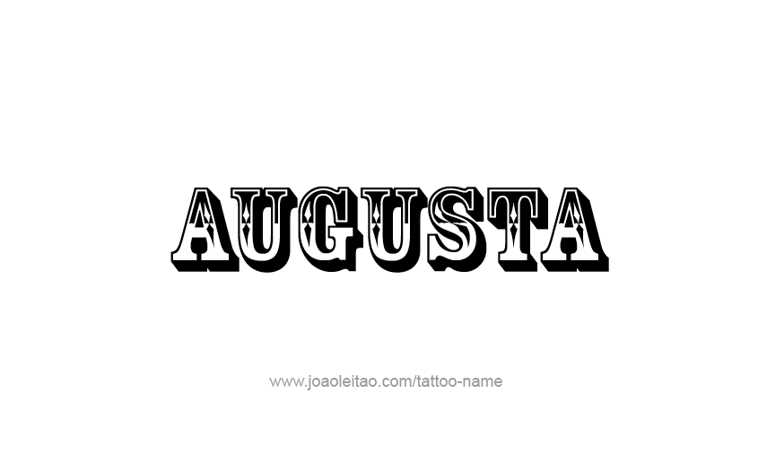 Tattoo Design USA Capital City Name Augusta