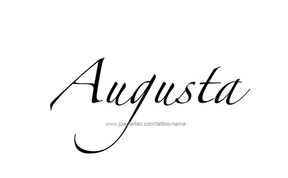 Tattoo Design USA Capital City Name Augusta