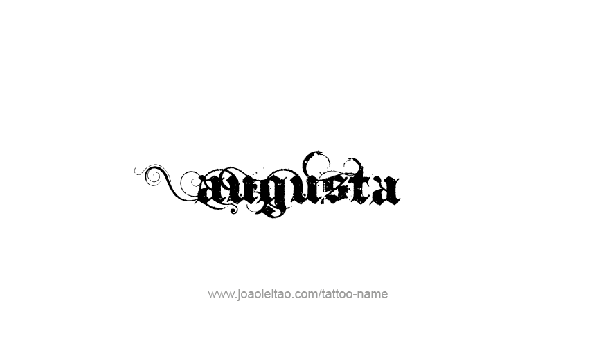 Tattoo Design USA Capital City Name Augusta