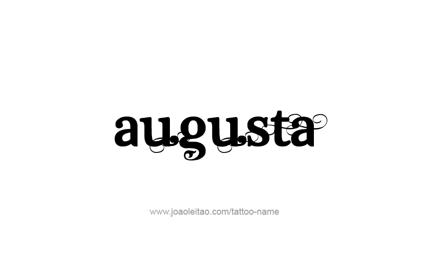 Tattoo Design USA Capital City Name Augusta