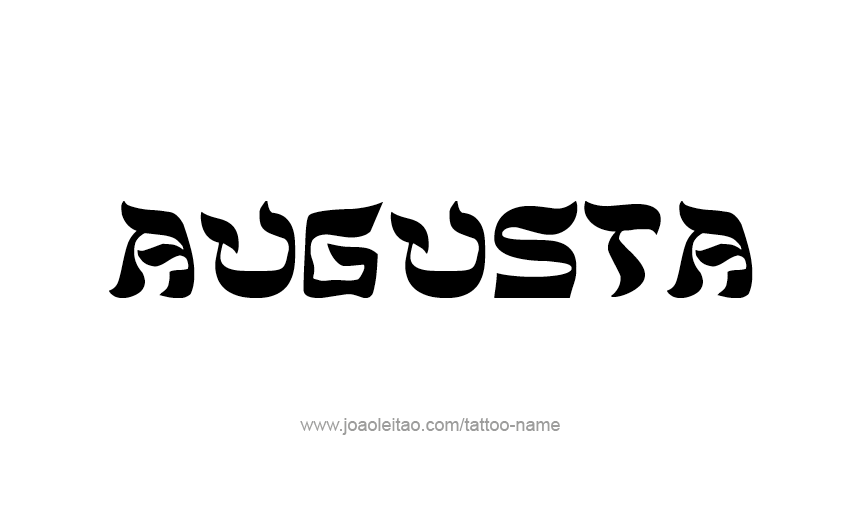 Tattoo Design USA Capital City Name Augusta